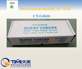 2021 CT-G3616 guest checks 1parts ,green color factory supply from China Timipaper