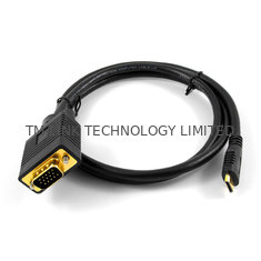 China HDMI to VGA Cable Gold-Plated 1080P HDMI Male to VGA Male Active Video Converter Cord supplier