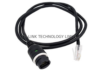 China Black waterproof RJ45 male to female extension cable with LED indicator, OEM/ODM welcome supplier
