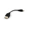 Micro usb to female USB 2.0 extension cable black color, ODM/OEM welcome supplier