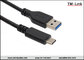 USB Type-C male to USB 3.0 male black PVC high speed data cable supplier