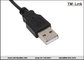 USB 2.0 Type-A to wire 4 core  Black PVC Jacket customized cable assemblies supplier