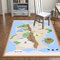 Unti-Slip Polyester Printed backing pvc dots country map  Area Rugs 50x80cm supplier