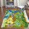 Unti-Slip Polyester Printed backing pvc dots country map  Area Rugs 50x80cm supplier