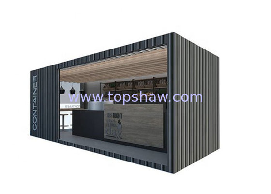 Customized Container Home Prefab Small Movable House Converted Modular Coffee Shop Container Bar 20ft Prefabricated