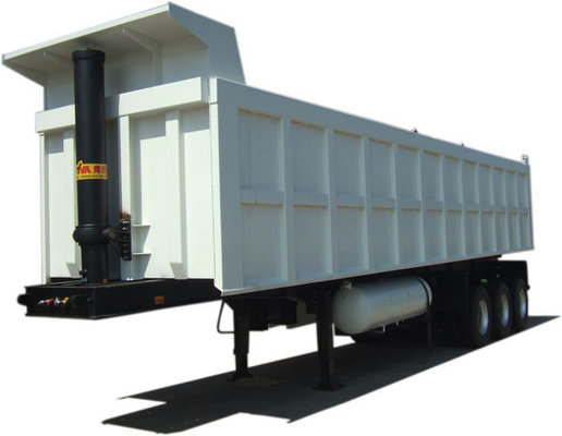 China Diesel Rear End Dump Truck Trailer 3 Axles With Leaf Spring Suspension supplier