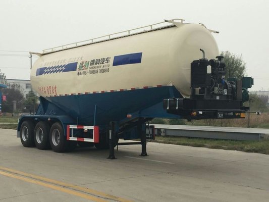 China V or W Shape Bulk Cement Truck Semi Trailer Anti - Rust Chassis Surface supplier