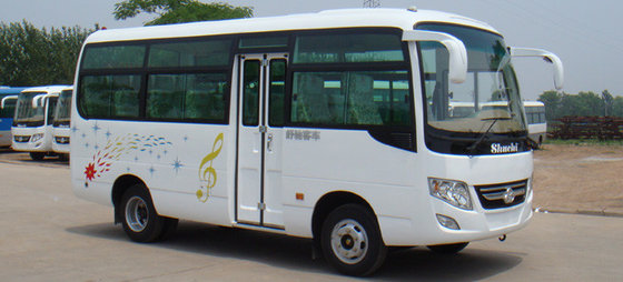 China 4 Stroke Mini City Bus 26 Seats Mini Van Bus With Spare Tire Adjustment Arm supplier