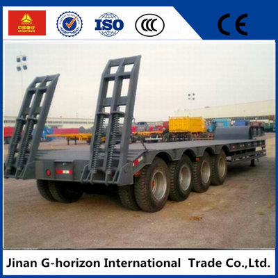 China High Loading Capacity Low Bed Semi Trailer 3 Axle 60T 7950+1305+1305 mm Wheelbase supplier