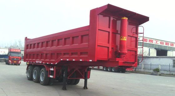 China 40T-100T 2 Axles or 3 axles heavy load dump tipping semi trailer truck ,  dump tractor trailer supplier