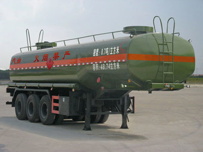 China Three Axles Tank Truck Trailer 35000 Liters Fuel Tank Semi Trailer For Oil Storage supplier