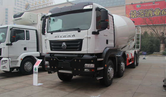 12 Wheels Concrete Mixer Truck 10 Cubic Meter 371hp 8X4 White supplier