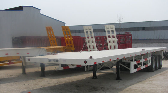 3 Axle Flatbed Tractor Trailer Container Semi Trailer With Container Lock supplier