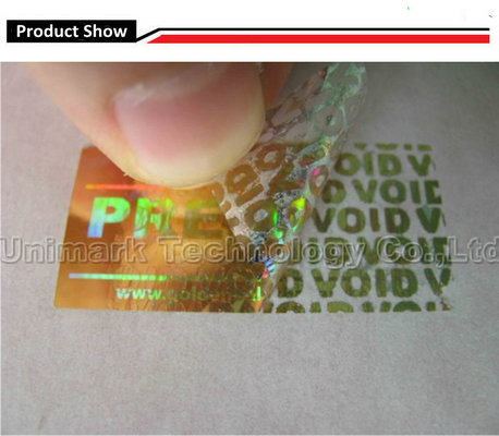 China Hologram security VOID stickers holographic labels tamper proof security label material supplier