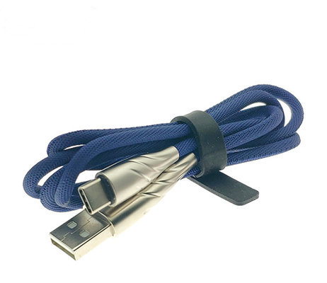 High Quality Zinc Alloy&Colth Braid Typv-C 2A fast charging USB Data Cable USB Charging Cable