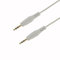 White PVC External 3.5MM Aluminum Alloy Shell Male To Male Audio Cable More Durable Transmit Better Sound
