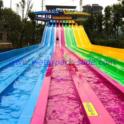 Colorful Aqua Water Park Slides Racing Water Slide Red Yellow Green Blue