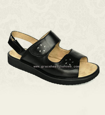 China Genuine Leather Unisex Wider Width Arthritis Sandals Comfort Shoes Slip-on Middle East Sold-out Style supplier