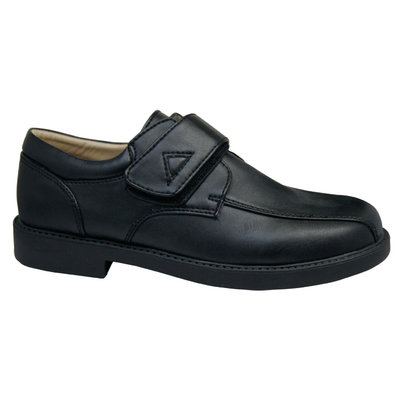 China Black Boy's Wide Width Dress Oxford Shoe Extra Depth School Shoe 1613510 supplier