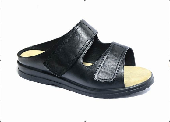 China Genuine Leather Unisex Wider Width Arthritis Shoes Comfort Sandal Slip-on 9813703 supplier