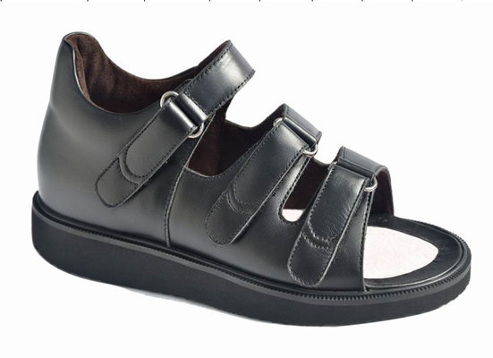 China In-depth Sandal Genuine Leather Unisex Wider Width Arthritis Shoes Comfort Sandal 9813018 supplier