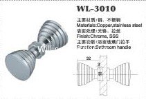 WL-3010 Dia.30x32mm SUS304 Stainless Steel Solid Bathroom Round Back-to-Back Shower Glass Door Handle Pull Knob