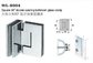 WL-8004 square double opening 90 degree heavy duty stainless steel bathroom glass clamp & glass door hardware
