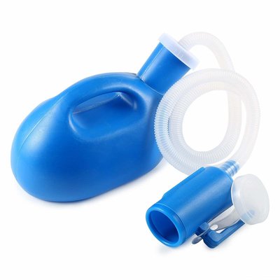 China Portable male urinal with lid, Men's urinal,urine bottle,disposable medical urinal 2000ml,Blue, with tube supplier