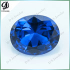 Precious synthetic corundum oval shape loose blue sapphire price per carat