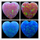 Different color heart shape synthetic opal stone