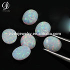 Wholesale synthetic oval shape cabochon white opal stone