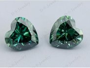 Synthetic Moissanite Diamond / Green Heart Moissanite Loose Stone
