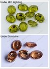 Oval Brilliant/Step Cut Nanosital Color Changing Loose Gemstones