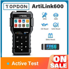 China TOPDON ArtiLink600 OBD2 Scanner ABS SRS Engine Test Autoscanner Free Update supplier