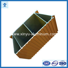 China Fashion design wood color extruded aluminium sliding door profile supplier