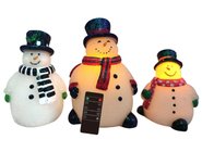 LED snowman  candle set with IR remote and timer,0.03w,amber flame color,DC4.5V,2*AA battery(without)