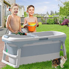 Foldable bathtub Adults, 128X62X52cm large portable bathtub with storage basket, room inside foldable plastic bath