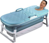 Adult foldable bathtub XXL 138x62x52 cm mobile bathtub ideal for small bathrooms foldable portable bathtub