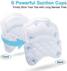 Anti-mold Bathtub Spa Pillow Bath Pillows for tub, with Non-Slip 8 Large Strong Suction Cups, Free Machine Washable Bag