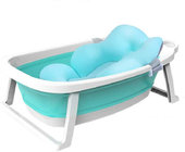 Foldable baby bathtub with a cushion Included