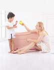 Children's portable bathtub, foldable swimming pool, large independent bathtub, corner bucket, adult / elderly added