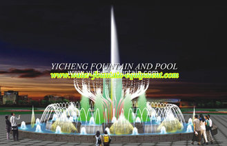 China Decorative Floor Water Fountain Equipment , Customize Land Water Dry Fountain supplier