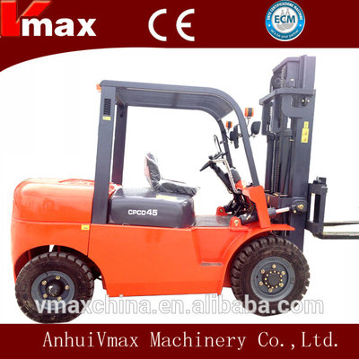 (CPCD45)vmax 4.5t hydraulic diesel forklift/price of forklift