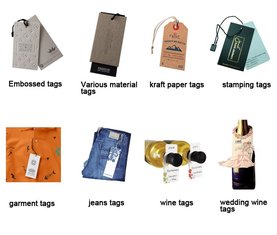 China Custom cheap Clothing Tags / Hang Tag / Garment Hangtag supplier supplier
