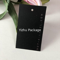 China Custom Black Garment Tag With Own Logo,Silver Foil Hangtags For Clothing supplier