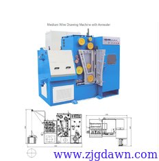 China Medium fine Wire Drawing Machine with Annealer supplier